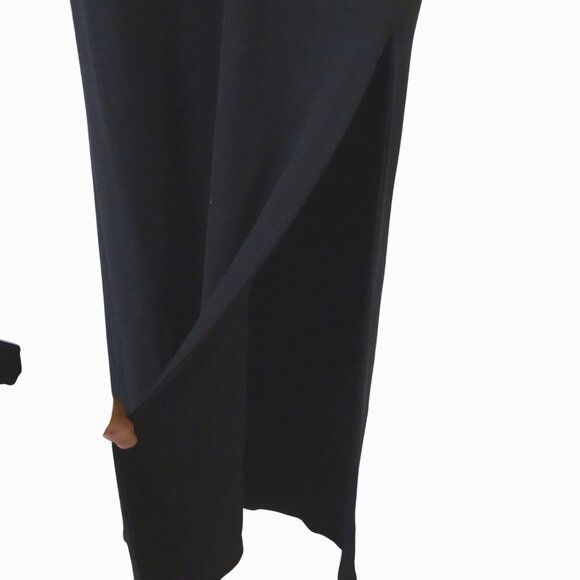 JGR STN Black Cut-Out One Shoulder Maxi Bodycon Sheath Dress Women Size 14 US 10 - Picture 3 of 12